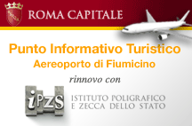 L'IPZS in esposizione al PIT dell'Aeroporto di Roma. Rinnovata fino al 2012 la convenzione tra il Poligrafico dello Stato ed il Comune di Roma.