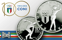 Una moneta IPZS celebra i 100 anni del CONI