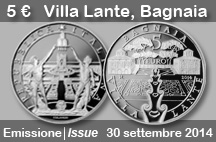 Serie Ville e Giardini Storici: emissione moneta Villa Lante-Bagnaia