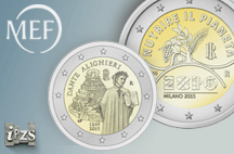 IPZS-MEF: in arrivo le "2 euro" commemorative per Dante Alighieri ed Expo 2015