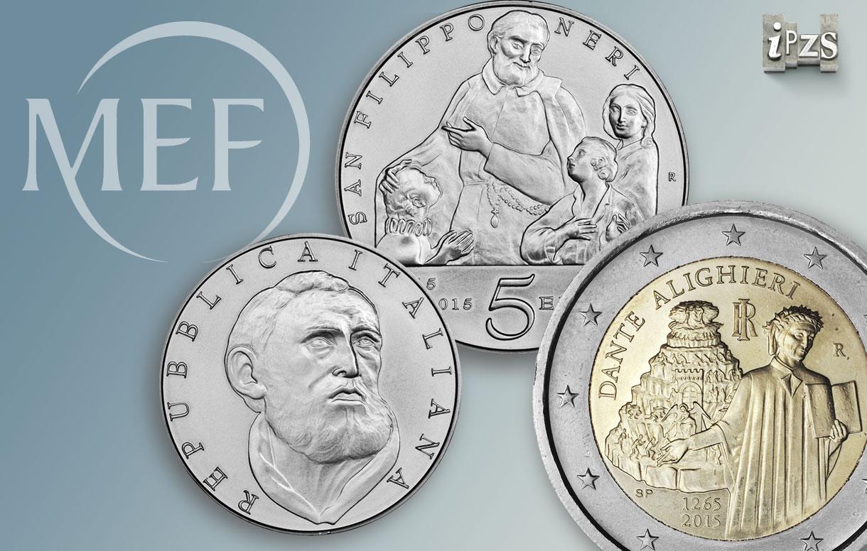 Novità IPZS prossima emissione numismatica 2015: blister da due monete 2 euro dedicate a Dante