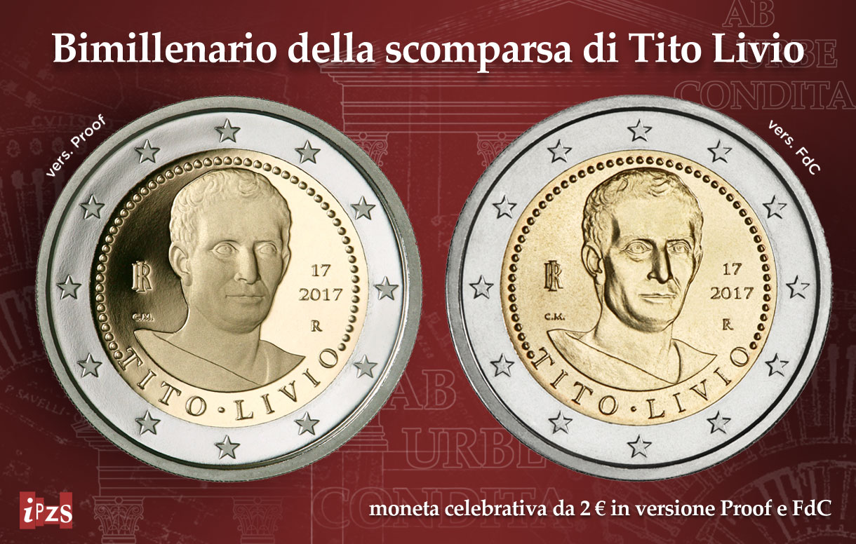 La 2 euro del bimillenario della scomparsa di Tito Livio
