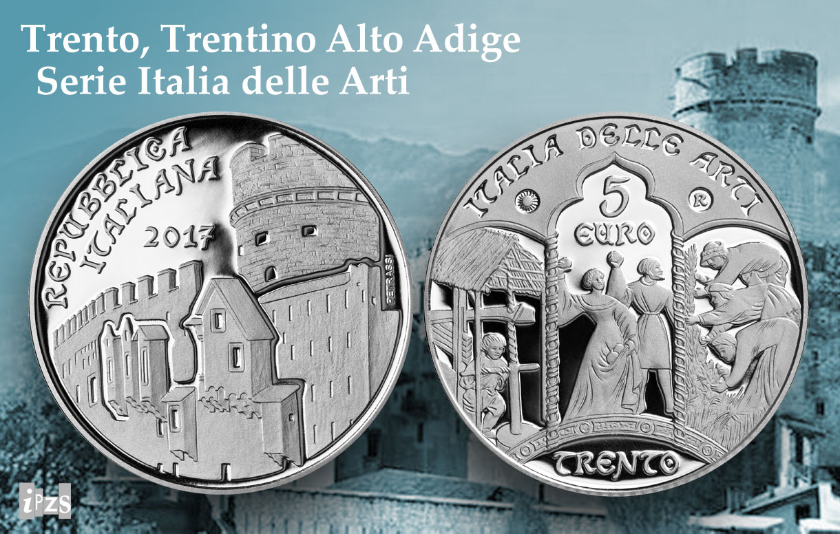 Serie "Italia della Arti", 5 euro argento per Trento