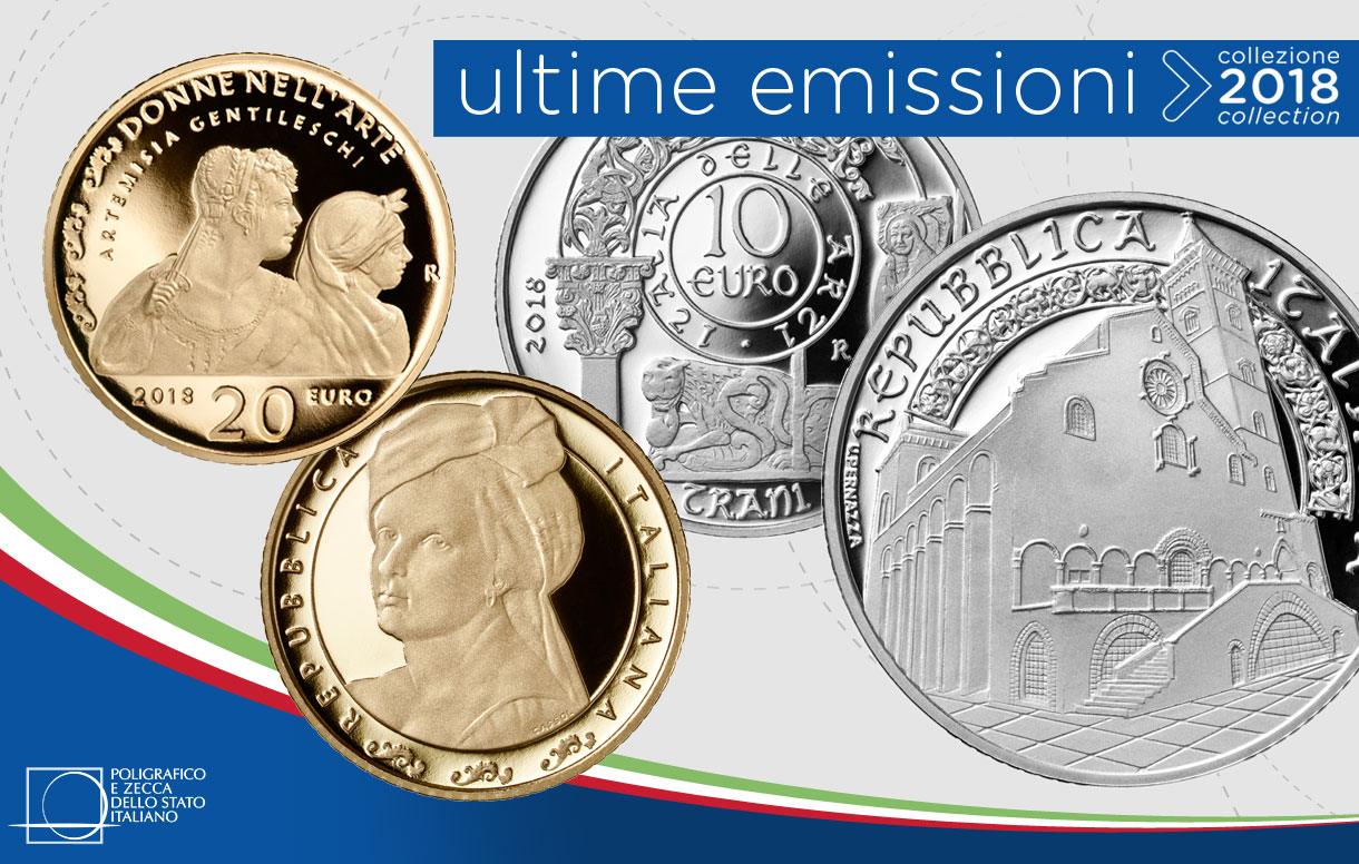 Collezione Numismatica 2018: due monete per celebrare l'arte e le figure femminili del nostro Paese