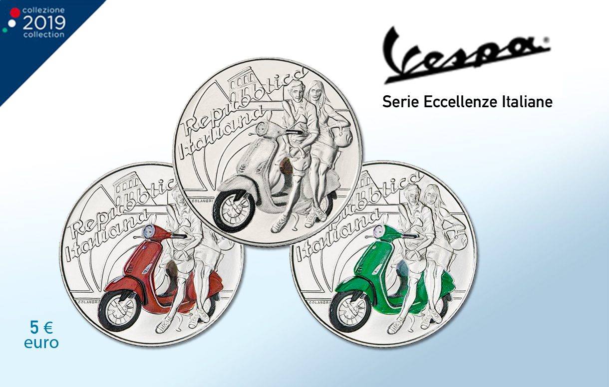 La Zecca dello Stato con la moneta dedicata alla Vespa celebra una delle icone del Made in Italy. 
