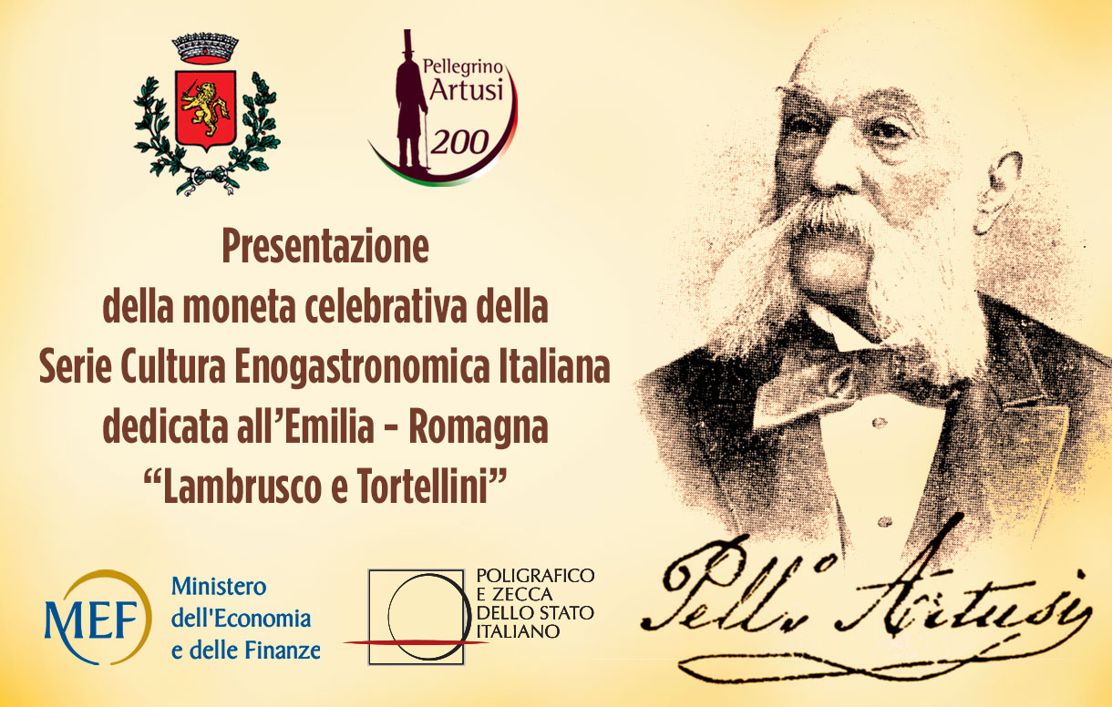 Eventi, a Forlimpopoli la presentazione della moneta della Zecca italiana che celebra la cultura enogastronomica dell'Emilia Romagna 
