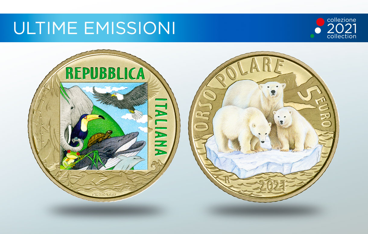 Numismatica: le nuove monete dedicate all'Orso polare, all'opera di Caravaggio e ad Antonio Meucci