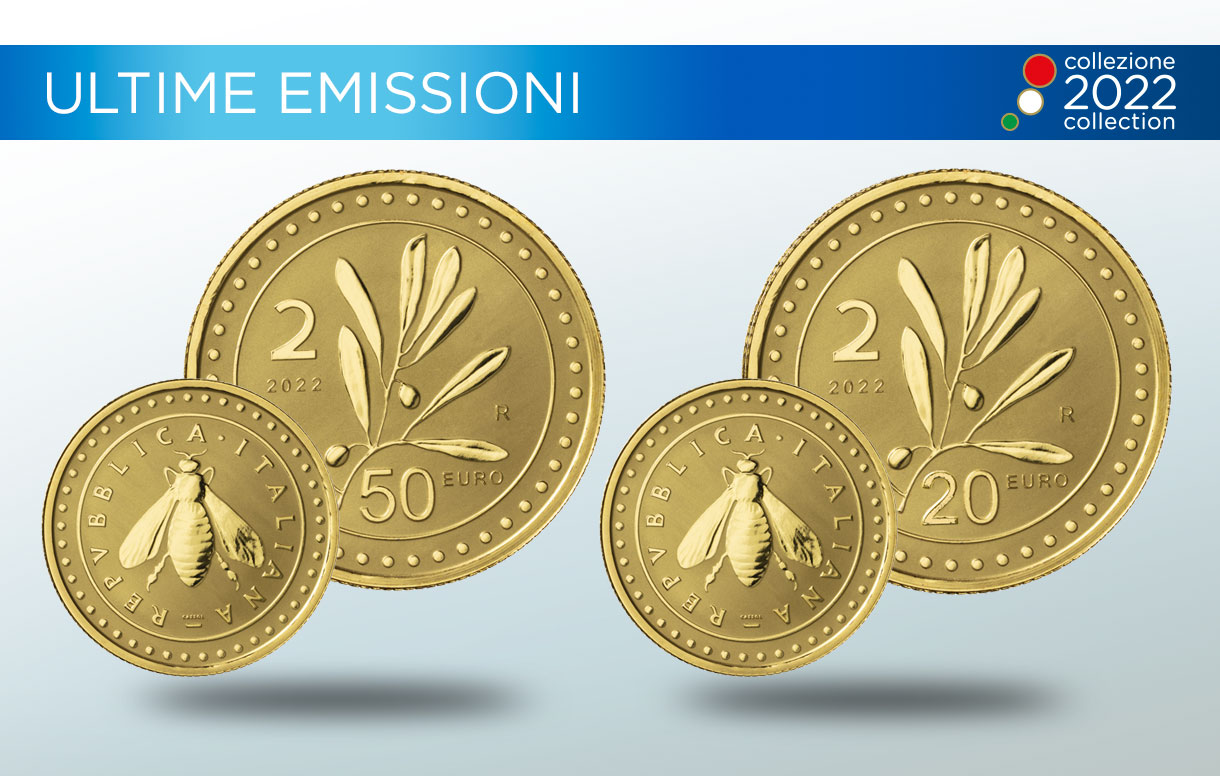 Collezione Numismatica 2022: due monete in oro della Serie tematica "La riedizione della Lira"