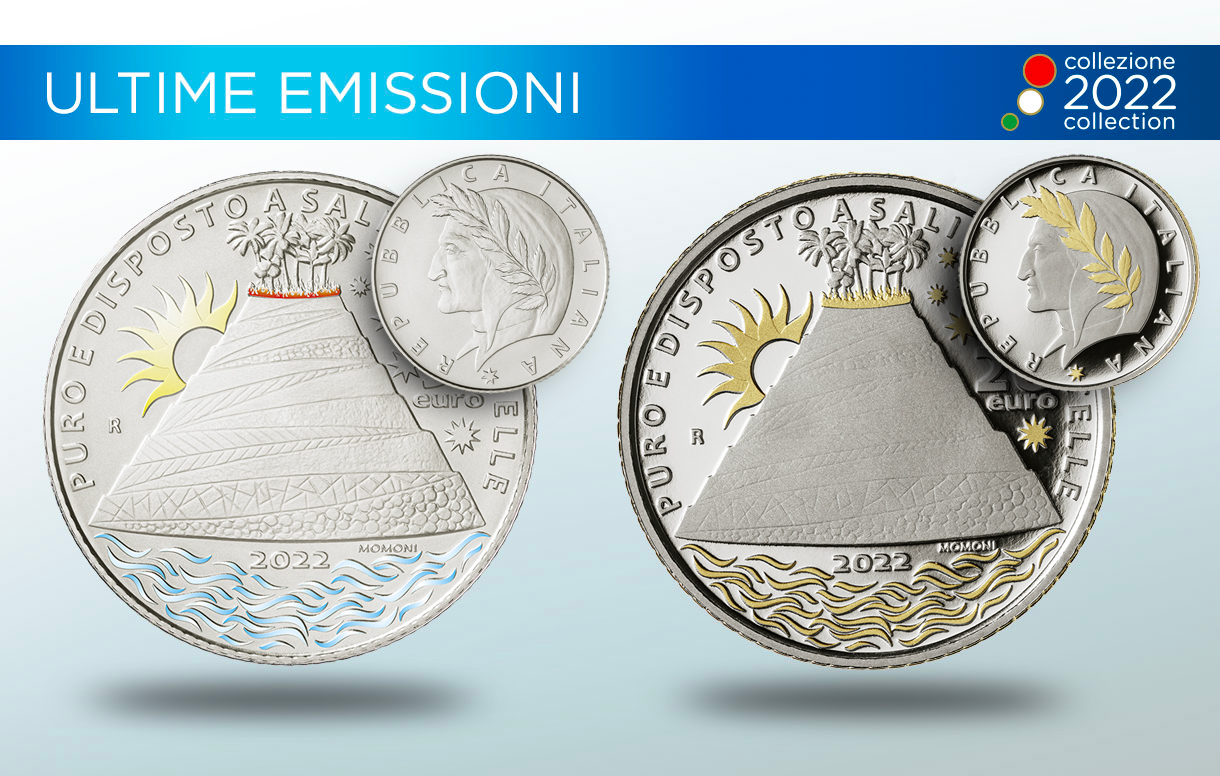 Il 700 Anniversario della scomparsa di Dante Alighieri nell'emissione dedicata al Purgatorio. La Collezione Numismatica 2022 celebra la Divina Commedia.
