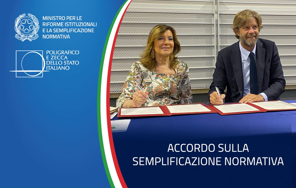 Semplificazione normativa: siglato l'accordo con il Ministro per le Riforme Istituzionali e Semplificazione normativa, Elisabetta Casellati