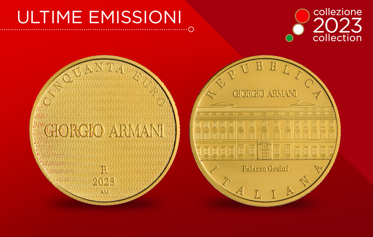 La Maison Armani tra le eccellenze italiane della Collezione Numismatica 2023 della Repubblica italiana