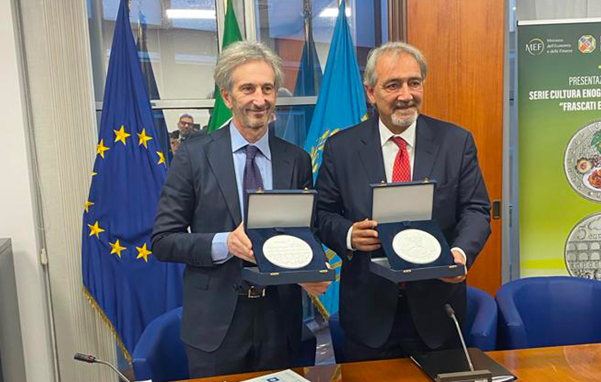 SERIE CULTURA ENOGASTRONOMICA ITALIANA: PRESENTATA PRESSO LA REGIONE LAZIO LA MONETA CHE CELEBRA FRASCATI E AMATRICIANA