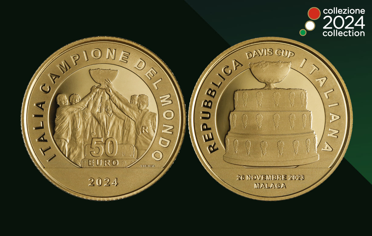 Ecco la moneta che celebra il trionfo azzurro in Coppa Davis