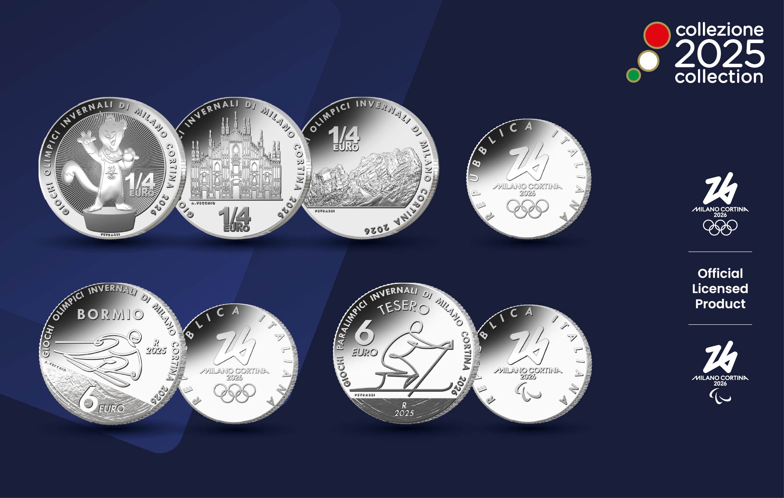 Collezione Numismatica 2025: le ultime emissioni in argento dedicate ai Giochi Olimpici e Paralimpici e le monete da 25 euro/cent