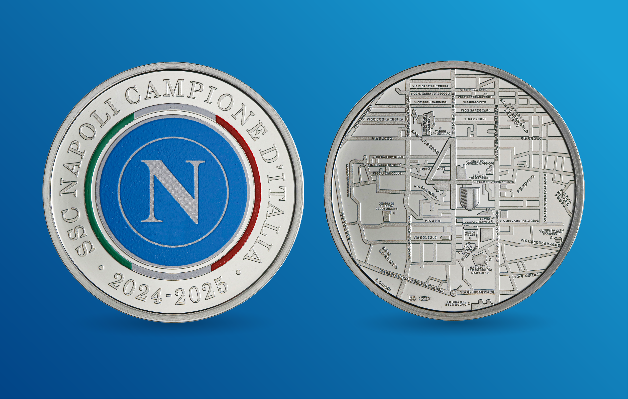 Napoli campione d'Italia: arriva la medaglia ufficiale della Zecca di Stato