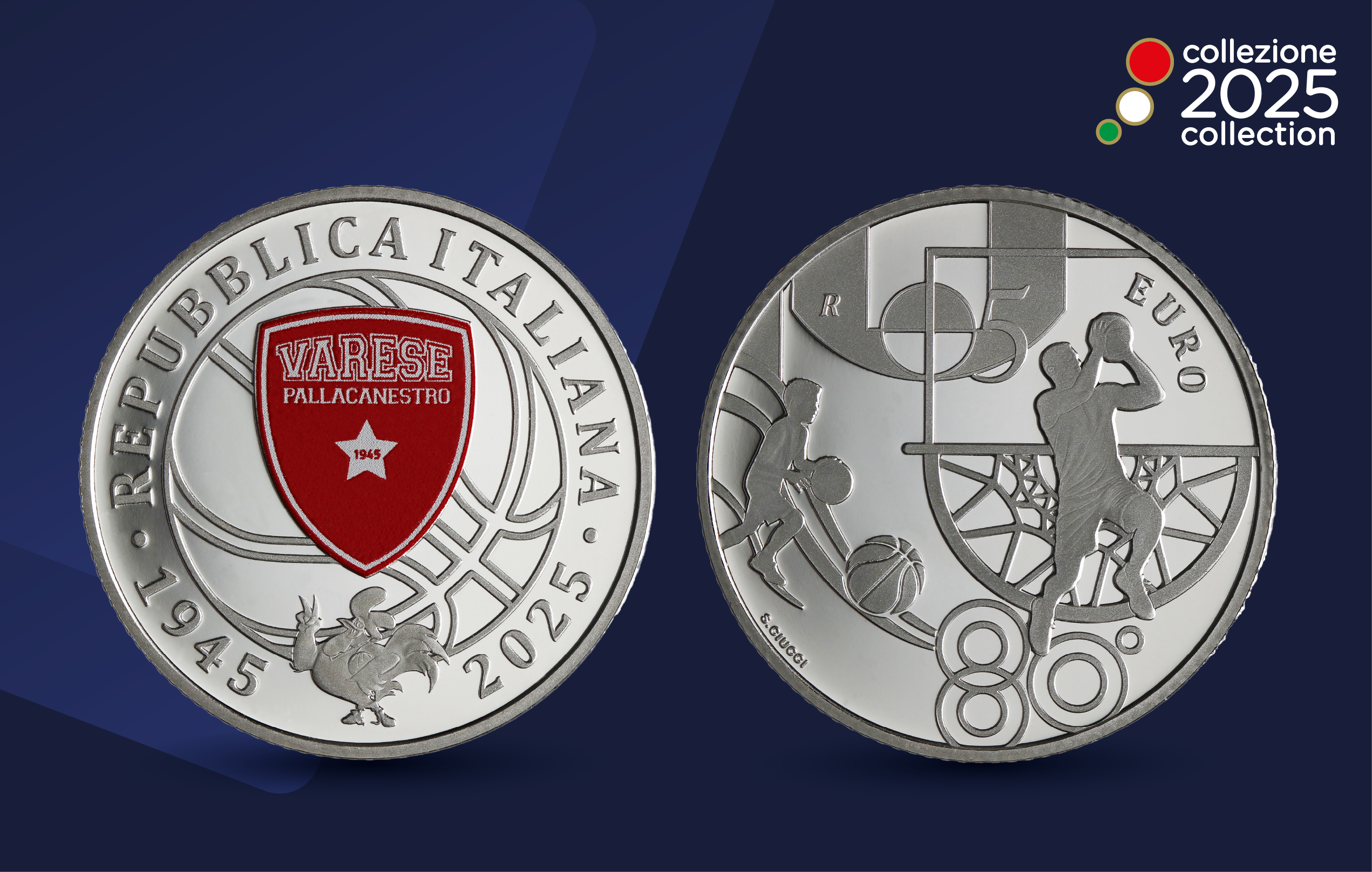 Collezione Numismatica 2025: una moneta per celebrare gli 80 anni di Pallacanestro Varese