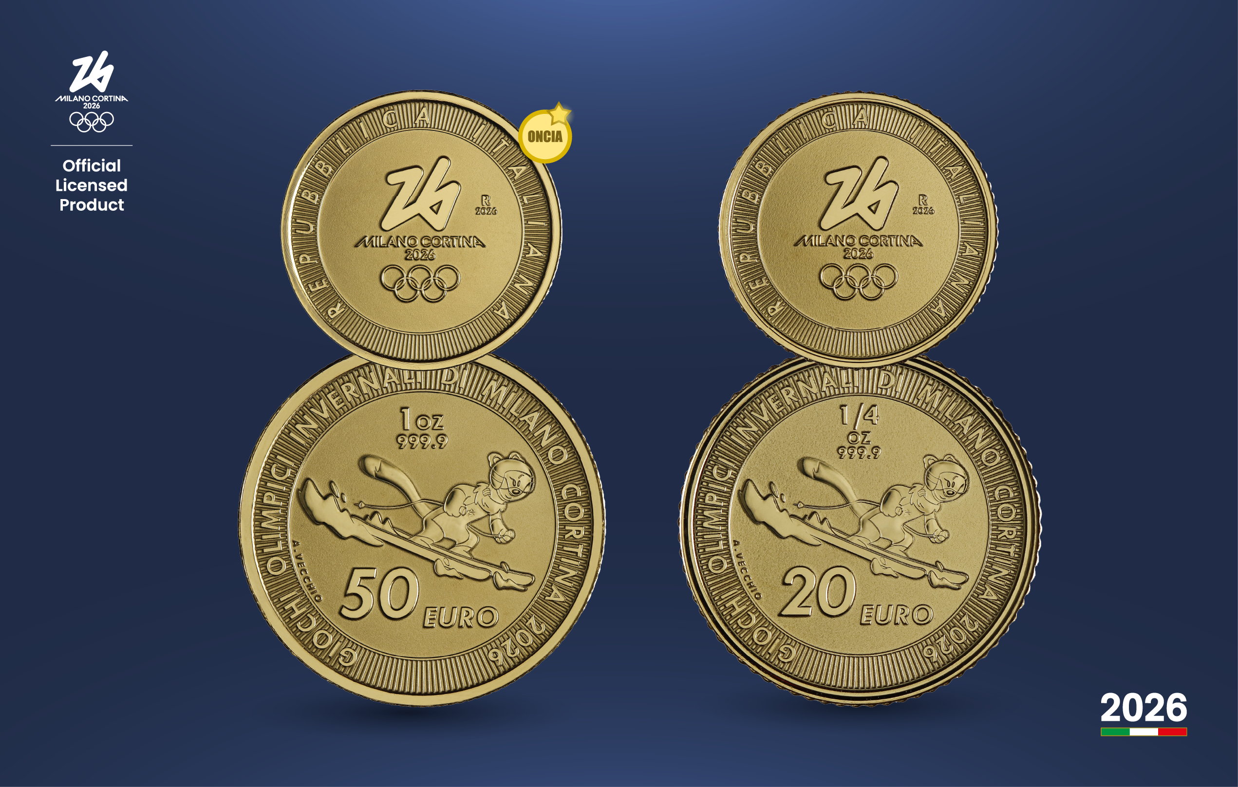 Milano Cortina 2026: due nuove monete d'oro celebrano i Giochi Olimpici Invernali