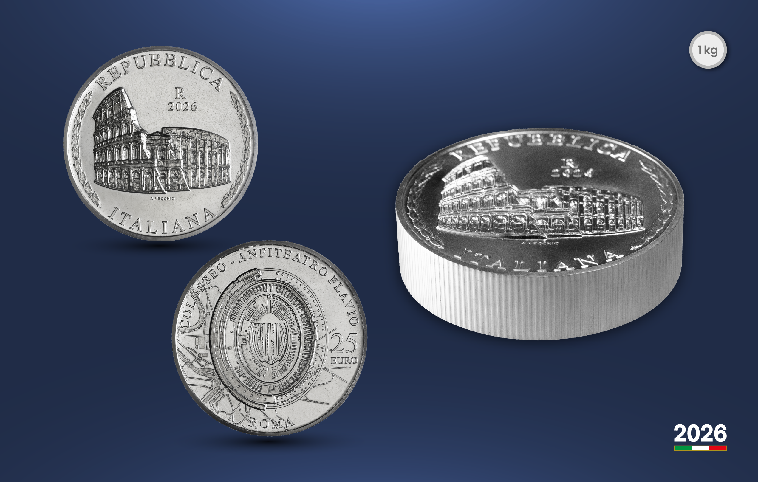 Numismatica, Colosseo da record: emessa la nuova moneta da 1 kg d'argento