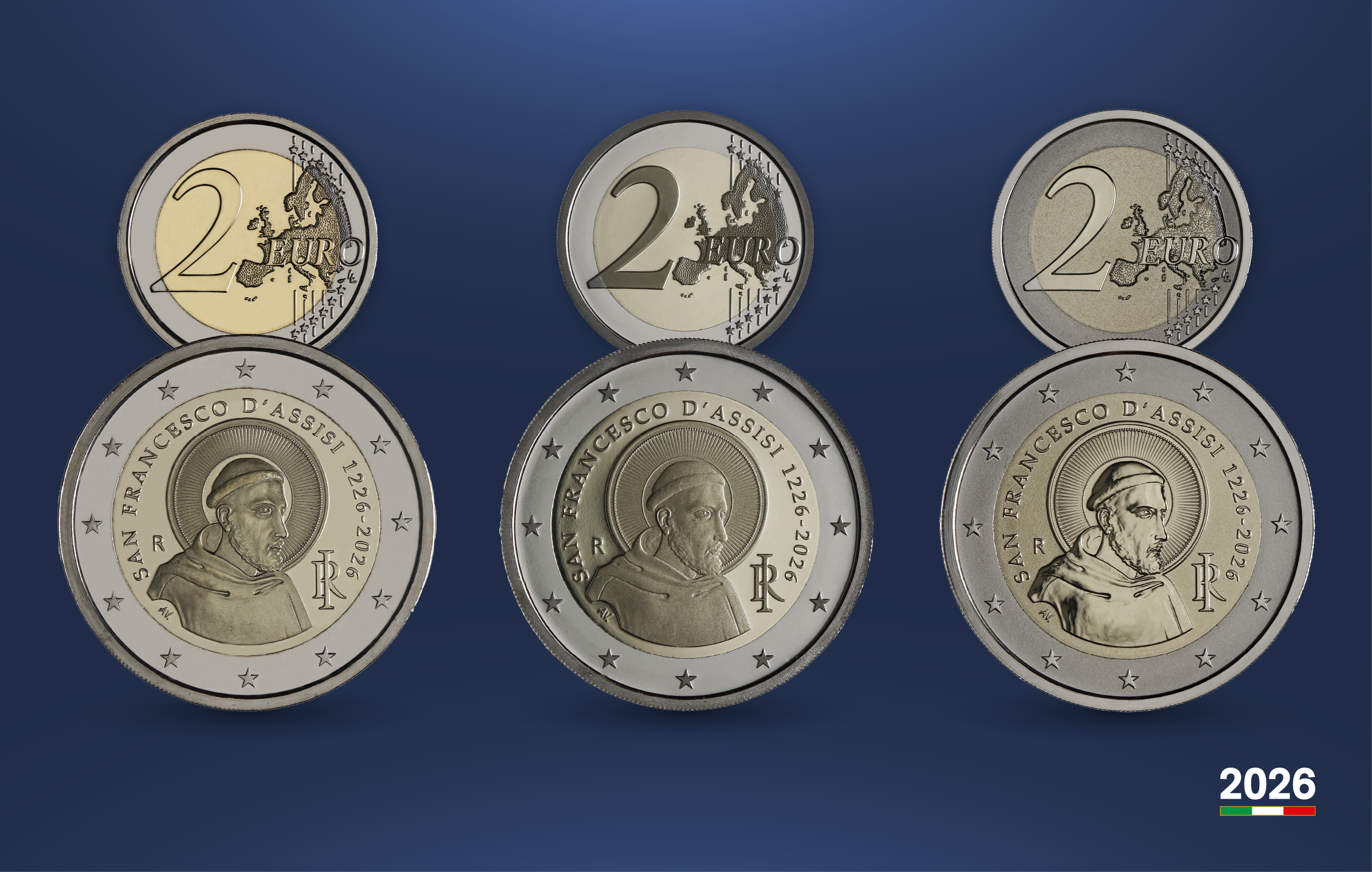 San Francesco: 2 euro per celebrare gli 800 anni dalla scomparsa