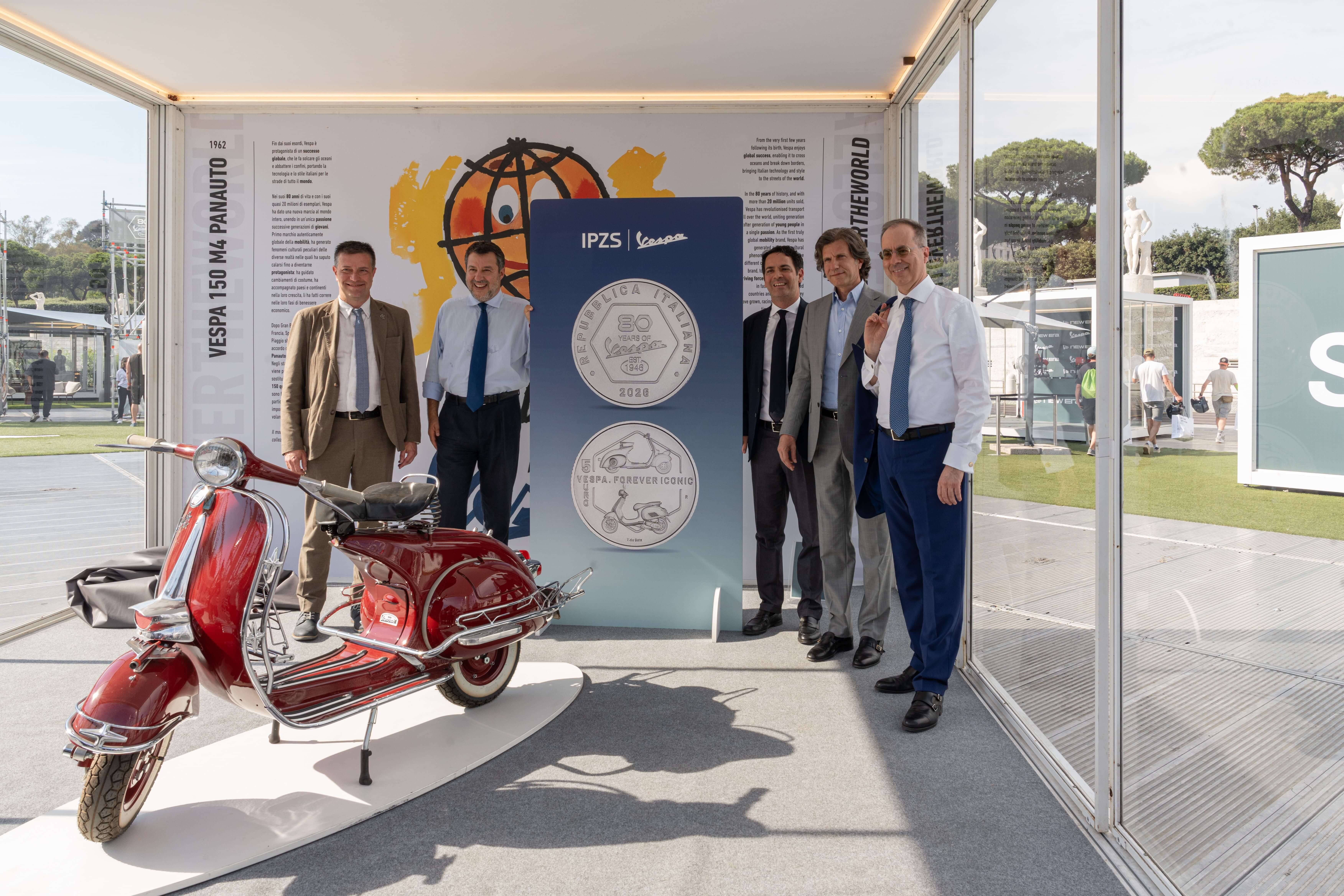 80 anni di Vespa: emessa oggi la moneta celebrativa