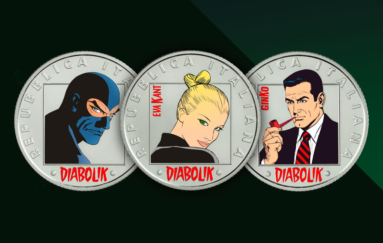 Diabolik, Eva and Ginko: the Coin Triptych Completes the 