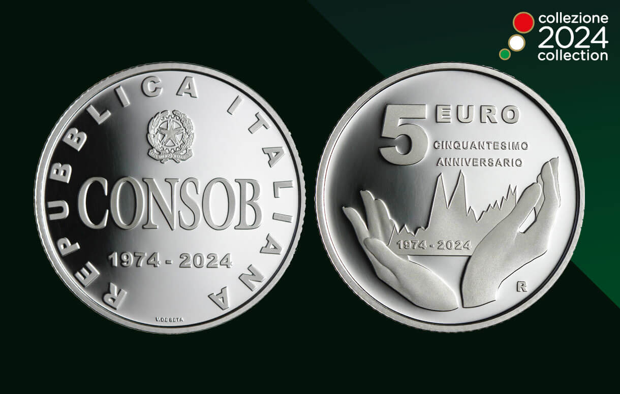 Collezione Numismatica 2024: ecco la moneta dedicata ai 50 anni della Consob