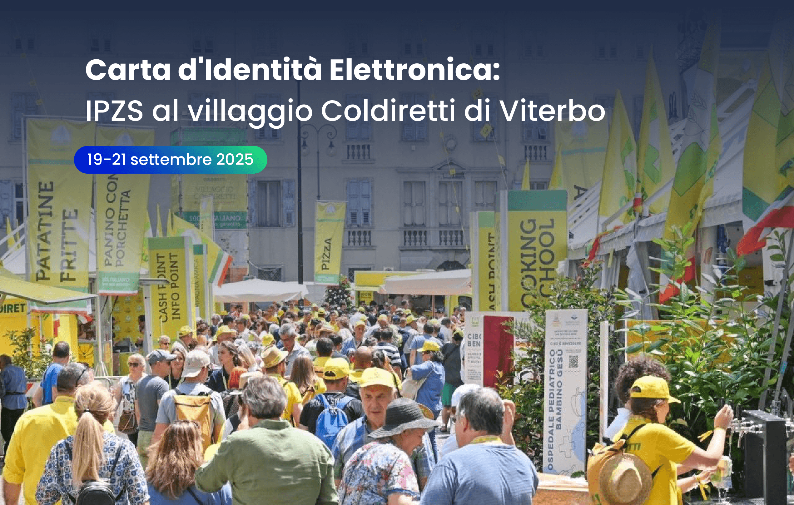Carta d'identità elettronica: IPZS al villaggio Coldiretti di Viterbo con il Comune per il servizio di rilascio