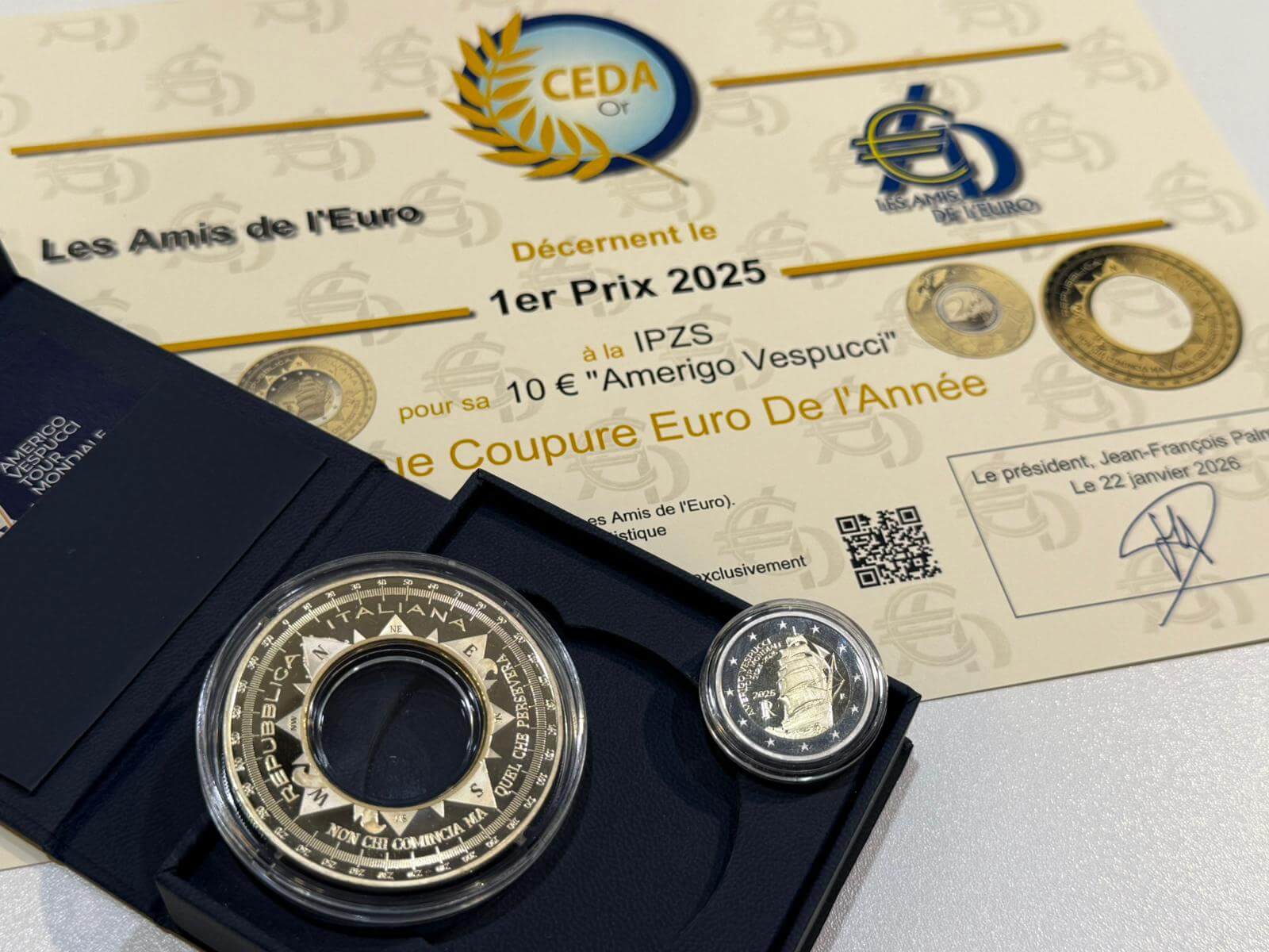 IPZS vince il premio europeo CEDA Michel Prieur per la moneta dell'anno 2025