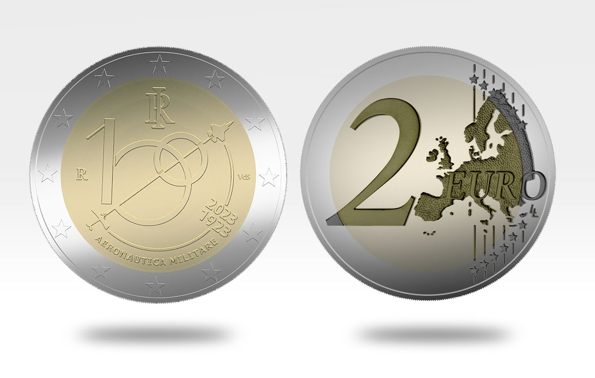 2023 - 2 euro – Cento anni dell'Aeronautica Militare