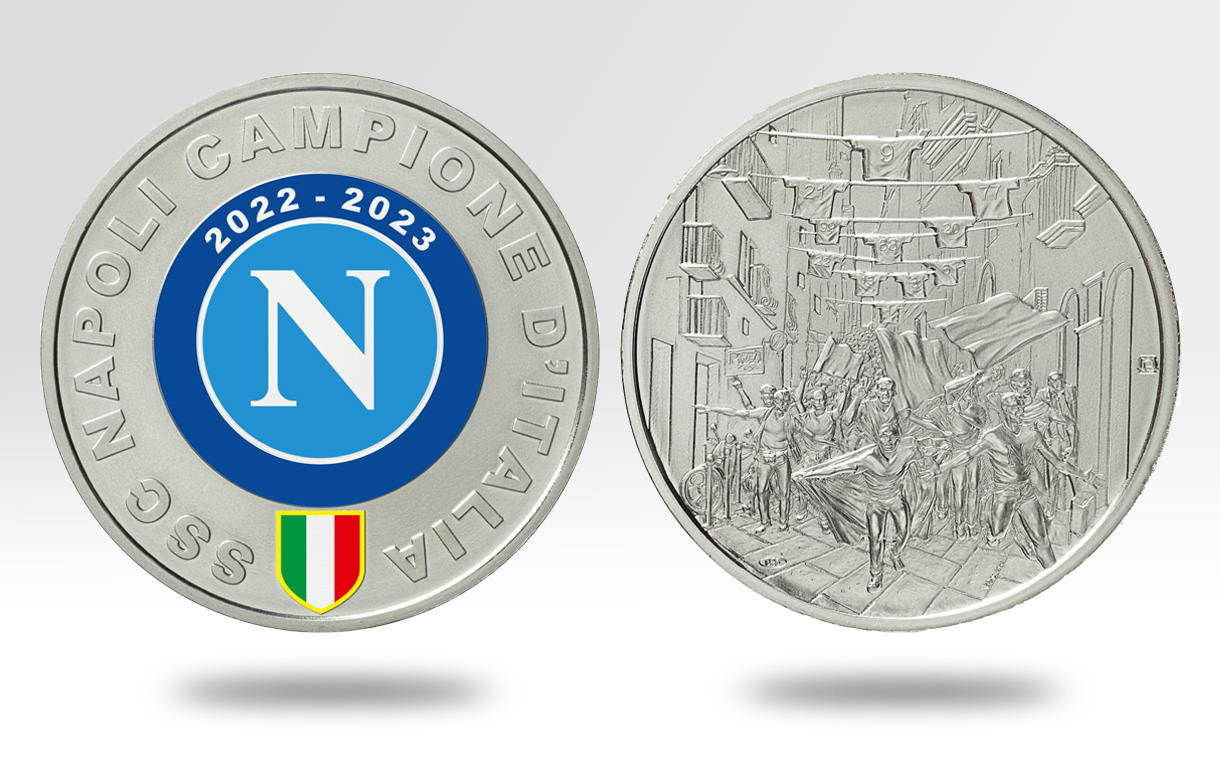 Medaglia Celebrativa Napoli Campione d'Italia stagione 2022/2023 in argento